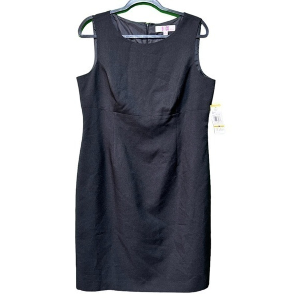 NWT 9&Co. Women's‎ Sleeveless Drop Waist Sheath Dress Black Size 14